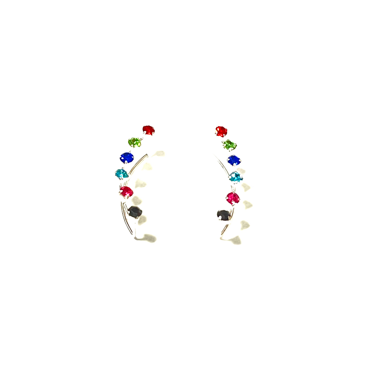 Pendientes trepadores CRYSTAL circonitas y plata